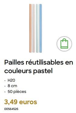 Promoties Pailles réutilisables - Huismerk - Ava - Geldig van 29/01/2024 tot 31/07/2024 bij Ava