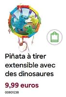 Promotions Piñata à tirer extensible avec des dinosaures - Produit Maison - Ava - Valide de 29/01/2024 à 31/07/2024 chez Ava
