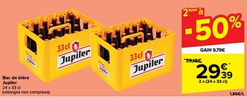 Promotions Bac de bière jupiler - Jupiler - Valide de 31/01/2024 à 06/02/2024 chez Carrefour