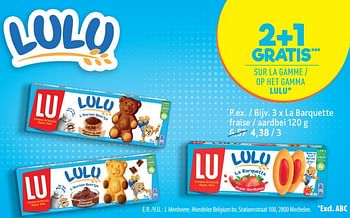 Promotions Lulu 2+1 gratis - Lu - Valide de 31/01/2024 à 13/02/2024 chez Alvo