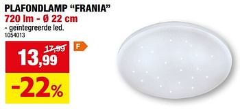 Promoties Plafondlamp frania - Eglo - Geldig van 31/01/2024 tot 11/02/2024 bij Hubo