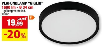 Promotions Plafondlamp giglio - Eglo - Valide de 31/01/2024 à 11/02/2024 chez Hubo