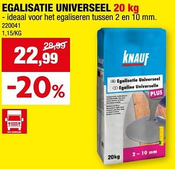 Promoties Egalisatie universeel - Knauf - Geldig van 31/01/2024 tot 11/02/2024 bij Hubo