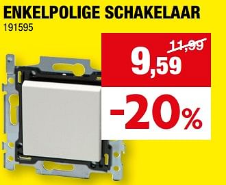 Promoties Enkelpolige schakelaar - Niko - Geldig van 31/01/2024 tot 11/02/2024 bij Hubo