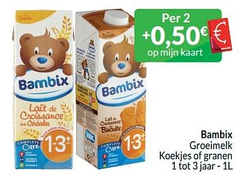 Promoties Bambix groeimelk koekjes of granen - Bambix - Geldig van 01/02/2024 tot 29/02/2024 bij Intermarche