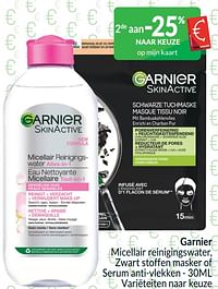 Garnier micellair reinigingswater, zwart stoffen masker of serum anti-vlekken-Garnier