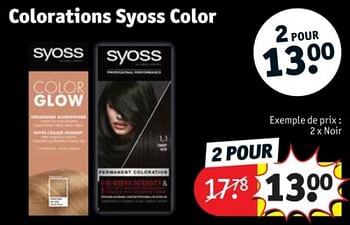 Promotions Colorations syoss color noir - Syoss - Valide de 29/01/2024 à 11/02/2024 chez Kruidvat