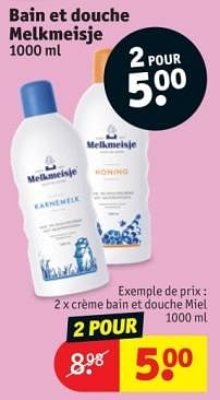 Promotions Crème bain et douche miel - Melkmeisje - Valide de 29/01/2024 à 11/02/2024 chez Kruidvat