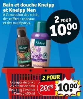 Promotions Crème de bain relaxing lavande kneipp - Kneipp - Valide de 29/01/2024 à 11/02/2024 chez Kruidvat