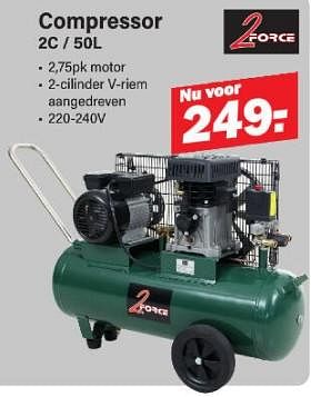 Promoties 2force compressor 2c - 50l - 2Force - Geldig van 29/01/2024 tot 17/02/2024 bij Van Cranenbroek