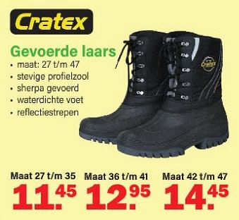 Promoties Gevoerde laars - Cratex - Geldig van 29/01/2024 tot 17/02/2024 bij Van Cranenbroek