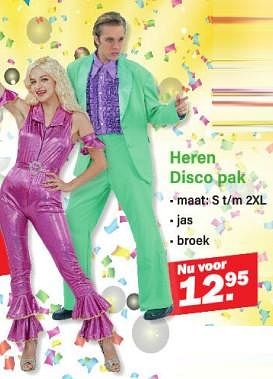 Promoties Heren disco pak - Huismerk - Van Cranenbroek - Geldig van 29/01/2024 tot 17/02/2024 bij Van Cranenbroek