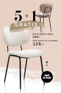 Promoties Designstoel lexi - Huismerk - Xooon - Geldig van 11/01/2024 tot 28/02/2024 bij Xooon