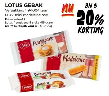 Promoties Lotus frangipane - Lotus Bakeries - Geldig van 31/01/2024 tot 06/02/2024 bij Jumbo