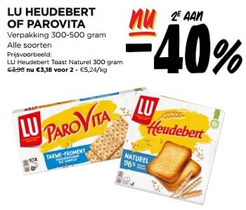 Promoties Lu heudebert toast naturel - Lu - Geldig van 31/01/2024 tot 06/02/2024 bij Jumbo