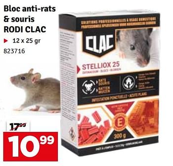 Promotions Bloc anti-rats + souris rodi clac - Rodi - Valide de 30/01/2024 à 11/02/2024 chez Mr. Bricolage