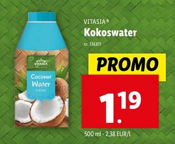 Promoties Kokoswater - Vitasia - Geldig van 07/02/2024 tot 13/02/2024 bij Lidl