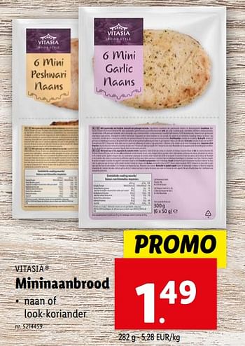 Promoties Mininaanbrood - Vitasia - Geldig van 07/02/2024 tot 13/02/2024 bij Lidl