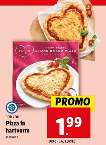 Promoties Pizza in hartvorm - For You - Geldig van 07/02/2024 tot 13/02/2024 bij Lidl