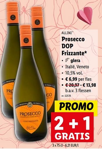 Promoties Prosecco dop frizzante - Schuimwijnen - Geldig van 07/02/2024 tot 13/02/2024 bij Lidl