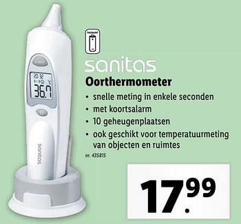Promoties Sanitas oorthermometer - Sanitas - Geldig van 07/02/2024 tot 13/02/2024 bij Lidl