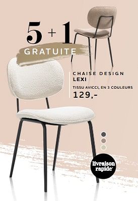 Promotions Chaise design lexi - Produit Maison - Xooon - Valide de 11/01/2024 à 28/02/2024 chez Xooon