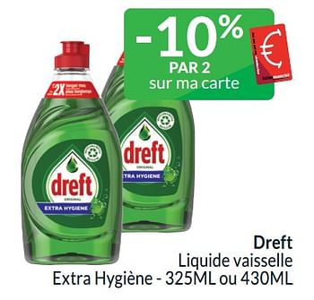 Promotions Dreft liquide vaisselle extra hygiène - Dreft - Valide de 01/02/2024 à 29/02/2024 chez Intermarche