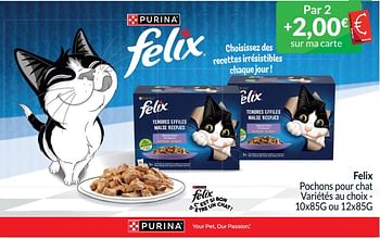 Promotions Felix pochons pour chat - Purina - Valide de 01/02/2024 à 29/02/2024 chez Intermarche