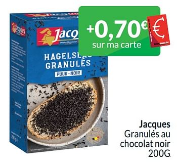 Promotions Jacques granulés au chocolat noir - Jacques - Valide de 01/02/2024 à 29/02/2024 chez Intermarche
