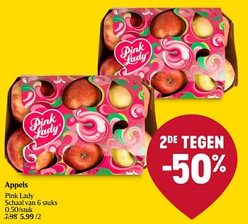 Promoties Appels pink lady - Huismerk - Delhaize - Geldig van 01/02/2024 tot 07/02/2024 bij Delhaize