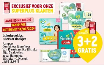 Promoties Doekjes aqua harmonie - Pampers - Geldig van 01/02/2024 tot 07/02/2024 bij Delhaize