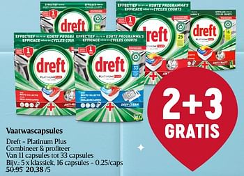 Promoties Vaatwascapsules dreft - platinum plus klassiek - Dreft - Geldig van 01/02/2024 tot 07/02/2024 bij Delhaize