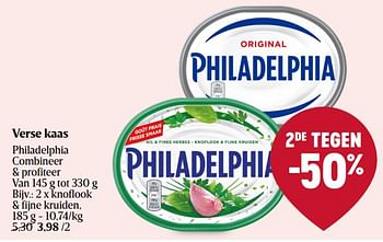 Promoties Verse kaas philadelphia knoflook + fijne kruiden - Philadelphia - Geldig van 01/02/2024 tot 07/02/2024 bij Delhaize