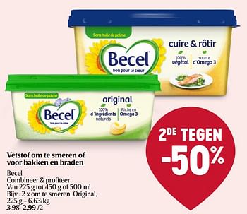 Promoties Vetstof om te smeren original - Becel - Geldig van 01/02/2024 tot 07/02/2024 bij Delhaize