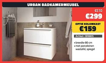Promoties Urban badkamermeubel - Huismerk - Bouwcenter Frans Vlaeminck - Geldig van 05/02/2024 tot 29/02/2024 bij Bouwcenter Frans Vlaeminck