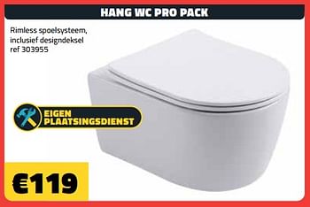 Promoties Hang wc pro pack - Huismerk - Bouwcenter Frans Vlaeminck - Geldig van 05/02/2024 tot 29/02/2024 bij Bouwcenter Frans Vlaeminck