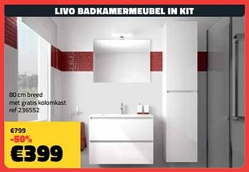Promoties Livo badkamermeubel in kit - Huismerk - Bouwcenter Frans Vlaeminck - Geldig van 05/02/2024 tot 29/02/2024 bij Bouwcenter Frans Vlaeminck