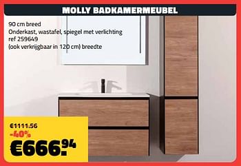 Promotions Molly badkamermeubel - Produit maison - Bouwcenter Frans Vlaeminck - Valide de 05/02/2024 à 29/02/2024 chez Bouwcenter Frans Vlaeminck