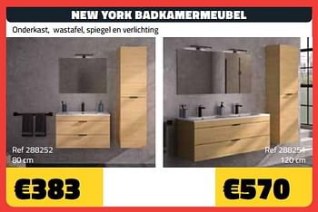 Promoties New york badkamermeubel 80 cm - Huismerk - Bouwcenter Frans Vlaeminck - Geldig van 05/02/2024 tot 29/02/2024 bij Bouwcenter Frans Vlaeminck