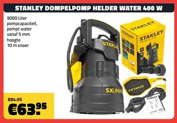 Promoties Stanley dompelpomp helder water - Stanley - Geldig van 05/02/2024 tot 29/02/2024 bij Bouwcenter Frans Vlaeminck
