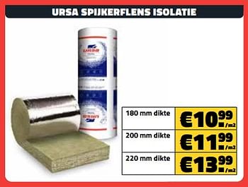 Promoties Ursa spijkerflens isolatie 180 mm - Ursa - Geldig van 05/02/2024 tot 29/02/2024 bij Bouwcenter Frans Vlaeminck