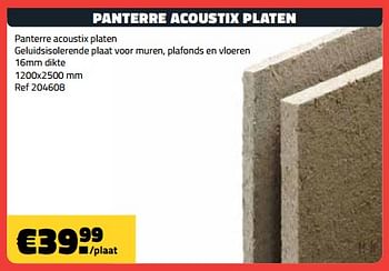 Promoties Panterre acoustix platen - Huismerk - Bouwcenter Frans Vlaeminck - Geldig van 05/02/2024 tot 29/02/2024 bij Bouwcenter Frans Vlaeminck
