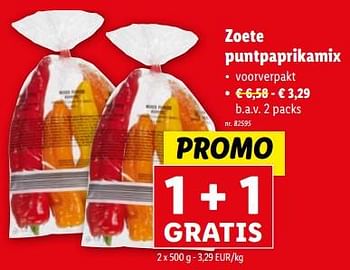 Promoties Zoete puntpaprikamix - Huismerk - Lidl - Geldig van 07/02/2024 tot 13/02/2024 bij Lidl