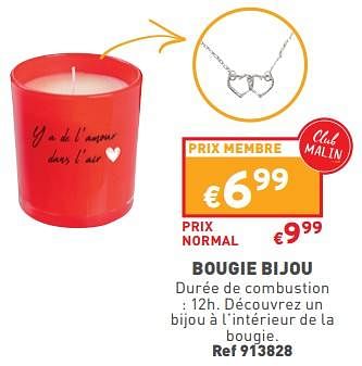 Promotions Bougie bijou - Produit maison - Trafic  - Valide de 31/01/2024 à 05/02/2024 chez Trafic