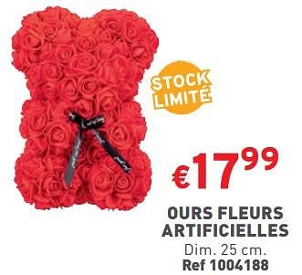 Promotions Ours fleurs artificielles - Produit maison - Trafic  - Valide de 31/01/2024 à 05/02/2024 chez Trafic