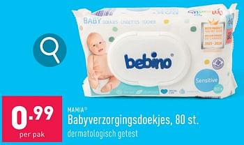Promoties Babyverzorgingsdoekjes - Mamia - Geldig van 05/02/2024 tot 10/02/2024 bij Aldi