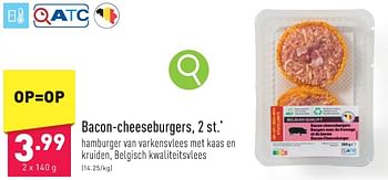 Promoties Bacon-cheeseburgers - Huismerk - Aldi - Geldig van 05/02/2024 tot 10/02/2024 bij Aldi