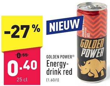 Promoties Energydrink red - Golden Power - Geldig van 05/02/2024 tot 10/02/2024 bij Aldi