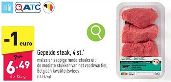 Promoties Gepelde steak - Huismerk - Aldi - Geldig van 05/02/2024 tot 10/02/2024 bij Aldi