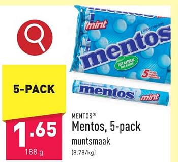 Promoties Mentos - Mentos - Geldig van 05/02/2024 tot 10/02/2024 bij Aldi